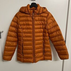 Women's Orange Puffer Jacket